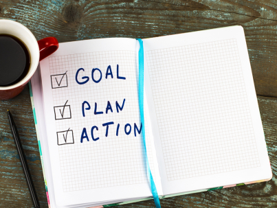 journal with health goals