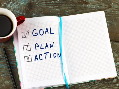 journal with health goals