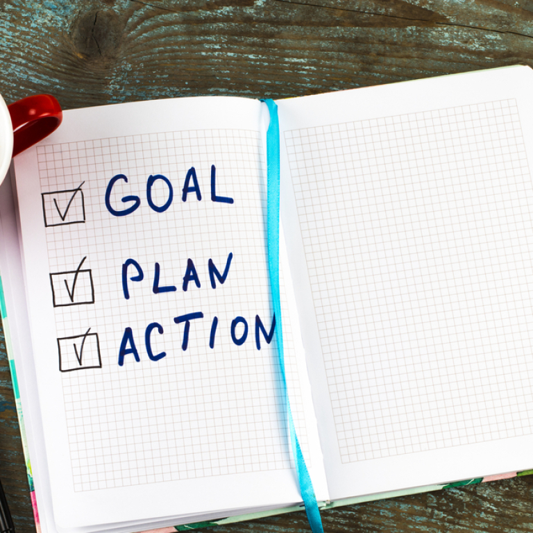 journal with health goals