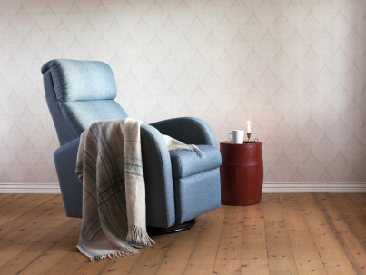 recliner with blanket