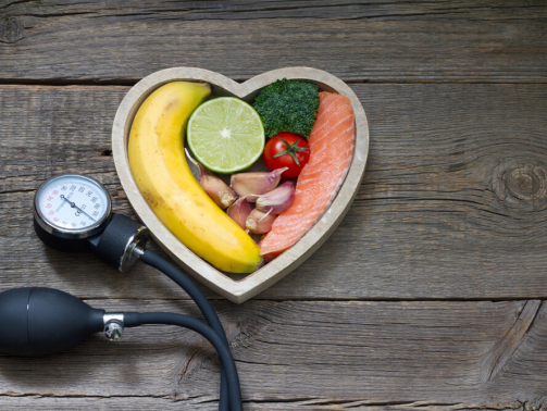 food with blood pressure cuff