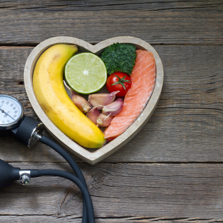 food with blood pressure cuff