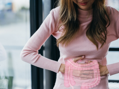 magnifying glass and stomach