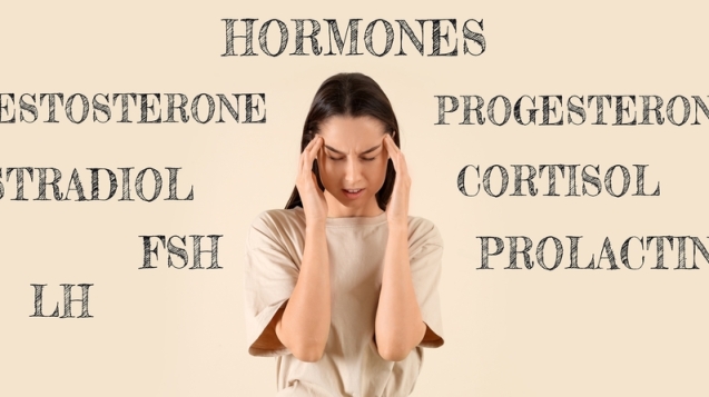 hormones and confused woman