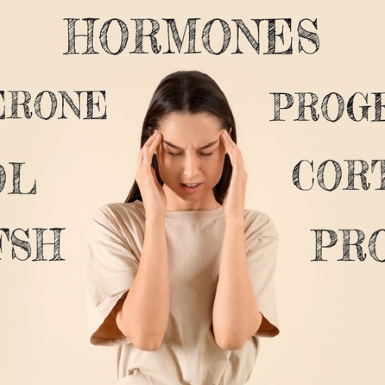 hormones and confused woman
